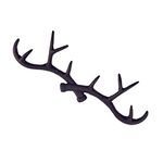 BUGUUYO Coat Hooks Key Clothes Hook Cast Iron Antler Hook Vintage Wall Coat Rack Cast Iron Hook for Home Vintage Door Deer Horns Wall Rack Kitchen Wall Towel Holder Cabin Antlers