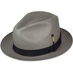 Bailey Men's Cosmo Fedora Trilby Hat, Silver, S