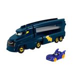 Fisher-Price DC Batwheels Toy Hauler and Car, Bat-Big Rig with Ramp and Bam the Batmobile 1:55 Scale Diecast Toy Vehicle, Ages 3+ Years, HMX07