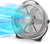 Lasko Wind Machine Air Circulator Floor Fan, 3 Speeds, Pivoting Head for Large Spaces, 20", 3300, White