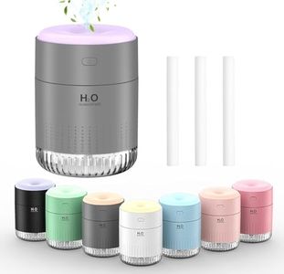 KARFUN Mini Humidificador de aire, 500L, portátil, Humidificador de aire, habitación, Plantas, Humidificador de aire, Desktop Silenciador, Mini Humidificador con 7 colores de luz, oficina, habitación,