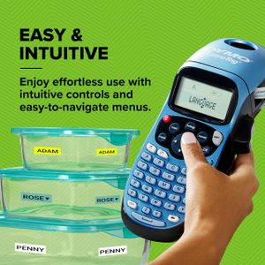 Dymo LetraTag LT-100H Handheld Label Maker Starter Kit – Plastic, Paper & Clear Tape