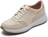 Rockport Women's TruStride Laceup Walking Shoe, Vanilla Leather, US 6