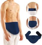 YConnect Ostomy Bag Cover for Men & Women | Ileostomy Colostomy Belt for Sports | Discreet Wrap Abdomen | Inner Pocket to Hold Ostomy Pouch (Blue, Medium)