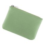 simarro Coin Purse, Vegan Leather Lychee Pattern Zipper Change Purse Portable Coin Wallet Mini Change Holder for Women Coin Pocket for Women Credit Card Folded Bills ID Key Headset Lipstick(Green)