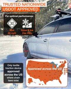 AutoSock Tire Snow Socks – Winter Traction Covers for Tires