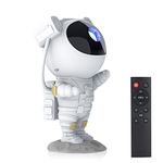 Astronaut Star Projector Galaxy Light with Timer and Remote Control, 360° Adjustable Starry Night Light Projector for Baby/Kids/Adults/Bedroom/Party/Home Decor/Game Room (White)