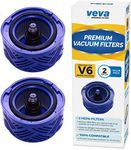 Veva 2-Pack Premium HEPA Filters Compatible with Dyson V6 Absolute Cordless Vacuum - Replacement Part # 966741-01, Captures Allergens for Cleaner Home