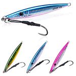 Goture Jigging Lures,Pitch Jigs,Metal Jigs,Vertical Jigs,Jigs Spoon,Jig Lures,Fishing Spinners,Saltwater Artificial Bait Boat Fishing Lures, Salmon Tuna