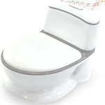 Venture Pote Pals (Grey) Interactive Potty Training Toilet - Award Winning Childrens Potty with Lights & Sounds, Removable Inner Tray, Multiple Lids, Wipe Storage & Anti-Slip Feet