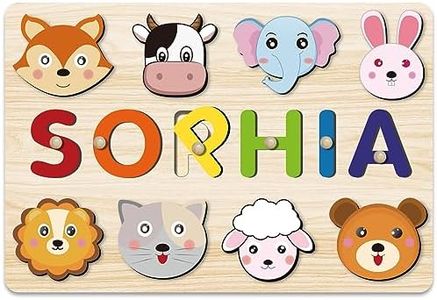 OELTTG Name Puzzle for Kids Personalized, Montessori Learning Toys for Baby Boy & Girl 1-3 Year Old, Personalized Baby Gifts, 1-3st Birthday Gifts for Girls Boys