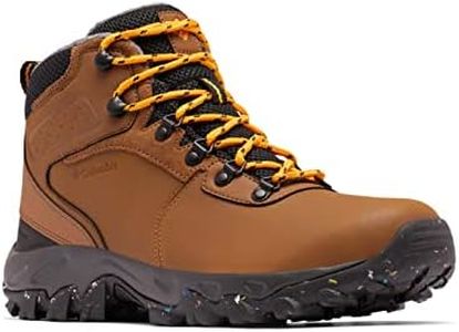 Columbia Men's Newton Ridge Plus II Waterproof Omni Heat, Light Brown/Black, 12
