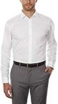 Kenneth Cole Unlisted Mens Regular Fit Solid Dress Shirt, White, 16-16.5 Neck 36-37 Sleeve Large US, White, 16"-16.5" Neck 36"-37" Sleeve