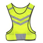 Adult High Visibility Vest,Reflective Cycling Bike Vest,Safety Reflective Vest Adjustable Safety High Visibility for Outdoor Running Hiking Woman Man Footwear,Yellow Fluorescent