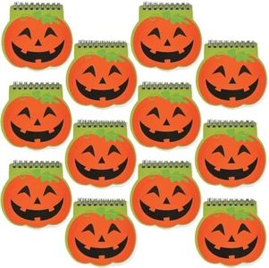 Fun Express - Pumpkin Spiral Notepad for Halloween - Stationery - Notepads - Notepads - Halloween - 12 Pieces