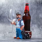 WINSOME COLLECTION Wine Bottle Stand Statue Wine Bottle Holder Showpiece Polyresin Multicolor Pack of 1