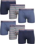 Lucky Brand Men's Underwear – Classic Boxer Briefs (6 Pack), Navy/Stripe/Grey, Small