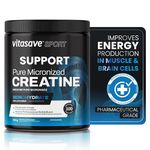 Vitasave Creatine Monohydrate Powder 500g (100 Servings) - Creatine Supplement For Performance & Muscle Gains - Pure & Ultra-Fine Powder for Enhanced Absorption - Fitness Essential for Athletes & Bodybuilders - Made in Canada