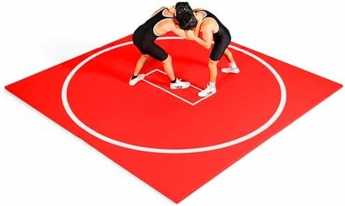 VELOVA Wrestling Mat BJJ Martial Arts Karate Boxing Judo MMA Jiu Jitsu Mats for Practice or At Home Gym, 9x9 Feet Shock Absorbing Grappling Sparring Thick Folding Matt Wrestling Gifts Men Boys