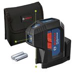 Bosch GPL 3 G Professional 3-Point Laser Measure, Green Laser, 30 M, IP65, Integrated Rotation Mount, 0.35 kg + 2 x 1.5 V LR6 battery (AA)