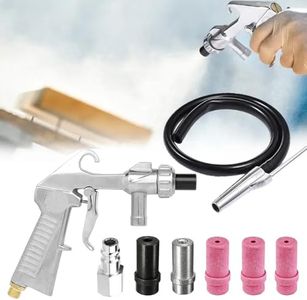 Pistolet Sablage Air Comprimé, Sableuse Pneumatiques Portable,Pistolet de Sablage avec buses et Tuyau d'Alimentation de 1M,Pistolet Sablage Sableuse pour Graver Le Métal,Le Verre et d'autres Surfaces