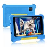 Ainmel Kids Tablet 7 Inch, Android 13 With 5GB RAM+32GB ROM (128GB Expandable), Parental Control, Pre-Installed Software, Dual Camera, Learning Device With Proof Case (Blue)