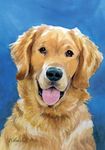 Golden Retriever Dog Breed Patriotic House Flag 28 x 40 Inches