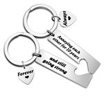 HOLLP Gift for Husband Wife 10 Years Keychain Set Gifts Wedding Gifts for Lovers Love Still Counting and Going Strong (10 years keychain set)