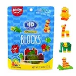 AMOS 4D Gummy Blocks Candy Bricks, 