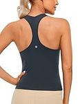 CRZ YOGA Butterluxe Racerback Gym Vest Top for Women Sleeveless Sport Tank Tops Summer Yoga Fitness Shirts Comfort Camisole True Navy 10