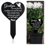 Heart Graveside Memorial Plaque Graveside Memorial Stake Memorial Signs for Cemetery Grave Cemetery Decorations Remembrance Decoration for Family Mom Dad Grandparents