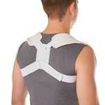 BraceAbility Figure 8 Clavicle Brace & Posture Corrector | Broken Collarbone Sling for Injuries & Fractures, Shoulder Support Strap for Upper Back Straightening (XL)