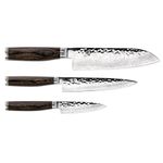 Shun Premier Japanese 3 Piece Santoku Knife Set