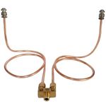 MCAMPAS Pilot Tube 3/16" O.D X 20" Copper Pipe Bendable Range Oven Pilot Burner with 2065641 Pilot Valve