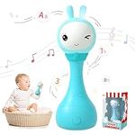 Talking Bunny Toys Repeats What You Say, ABC Learning for Toddlers Preschool Toys with Numbers Music Learning Baby Toys Smarty Rattle with Songs Stories Kids Toys 0-6 Years Boy Girl (YoYo, Blue)