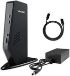 WAVLINK Docking Station for Laptop Dual Monitor, 12-in-1 Displaylink Docking Station with Dual HDMI&DP USB 3.0 65wPD Gigabit Ethernet Audio Mic for MacBook Dell XPS Lenovo