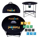 Fishbowl USA: The Ultimate Bag Toss Game! Backyard, Beach, Tailgating, Lawn | Family, Adult, Group | Portable & Light | Includes 12 Bags, Collapsible Base, Foldable Game Board, Carrying Case & Rules