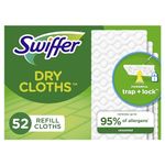 Swiffer Sweeper Dry Mop Refills for Floor Mopping and Cleaning, All Purpose Floor Cleaning Product, Unscented, 52 Count