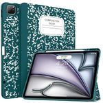 Soke for iPad Air 13 Inch Case (M2) 2024, iPad Pro 12.9 Case 6/5th Generation with Pencil Holder(2021 2022 Release)-[Apple Pencil Charging + Auto Wake/Sleep], Soft TPU Back Cover, Book Teal