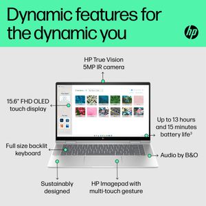 HP Envy x360 15.6" 2-in-1 Laptop – Intel i5, 8GB RAM, 512GB SSD, Touchscreen