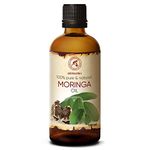 Moringa Seed Oil 100 ml - Moringa Oleifera - Carrier Oil for Essential Oils - Cold Pressed Oil for Skin - Nails - Lips - Hair Care - Body & Face Oil - Bath Oil - Skincare Carrier Oil