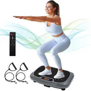 HOTWAVE Vibration Plate Exercise Machine, Power Vibrate Fitness Platform for Lymphatic Drainage,Weight Loss Shaping Toning &Relaxing Muscles at Home Gym