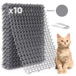 Petfolio 10 Pack Extra Large Cat Scat Mat for Cats - Cat Spike Mat 16.5 x 13.4 Inch with 1 Inch Spikes is Perfect to Keep Cats Away Indoor and Outdoor