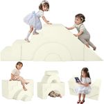 MeMoreCool Foam Climbing Toddler Couch Modular Kids Sofa, Sectional Baby Couch for Climb Crawl, Kid Play Couch Convertible Children Sofa Bedroom Playroom Furniture, Play Sofa with Slide & Stair