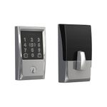 Schlage BE499WBCEN625 Encode Plus Century WiFi Deadbolt Smart Keyless Entry Touchscreen Door Lock, Bright Chrome