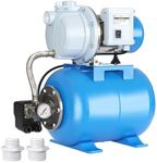 FOTING 1.5HP Shallow Well Pump with Pressure Tank, 1340GPH Irrigation Jet Pump, 115V Automatic Water Pumps Booster System 164FT for Garden Lawn Farm Home