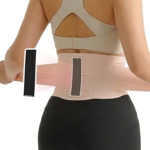Invisible Lumbar Support Belt for Men Women, SuMade Lower Back Support with 3D Lumbar Pad for Back Pain Relief Scoliosis Brace Breathable Back Brace for Herniated Disc Scatitica,Pink, L(WAIST:31"-36")