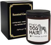 Mancheng-zi Boxer Dog Gifts for Women, Boxer Mom Gifts, Boxer Dog Candle, Boxer Gifts for Dog Lovers, It's not Dog Hair It's Boxer Glitter Scented Candles