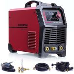 ARCCAPTAIN TIG Welder AC/DC 200Amp with Pulse, Aluminum TIG Welder 110V/220V TIG Welder with Square/Triangular Wave/Stick/MMA/Spot MultiProcess Dash-ARC Welding Machine, 5 Year Warrenty