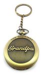 Key Era Pocket Watch Grandpa Metal Keychain/Keyring Friendship Valentine Day, Birthday Gift (Bronze)